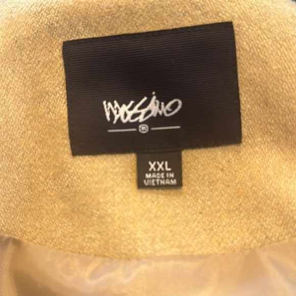 Mossimo Wool Blend Collarless Double Breasted Dusty Mustard Jacket Size XXL - Picture 12 of 15